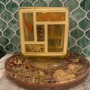 Lucite 70s Retro Lucite Napkin Holder Vintage Lucite Butterfly Deviled Egg Plate